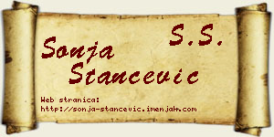 Sonja Stančević vizit kartica